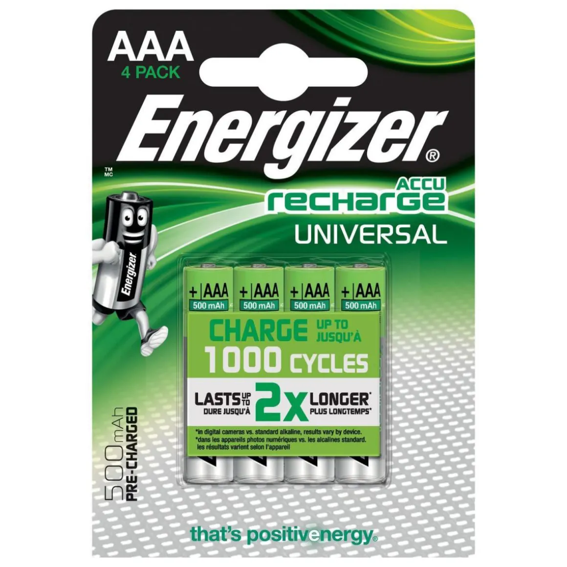 AA-Batterien Universal wiederaufladbar 4 Stück