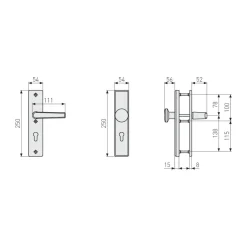 Abus Schutzbeschlag KLN 314 F1 einseitig