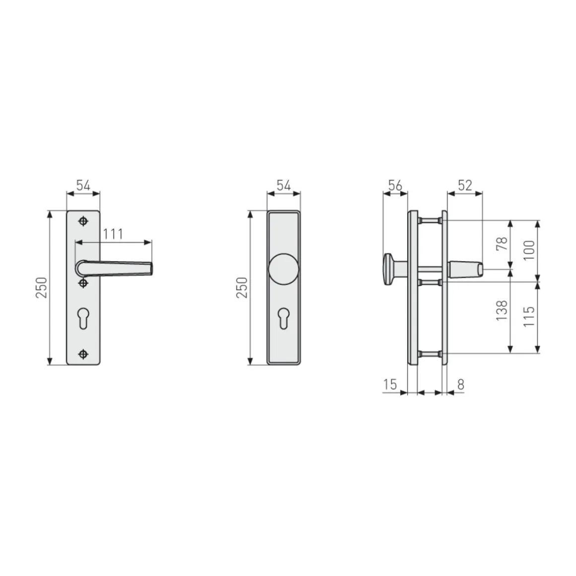 Abus Schutzbeschlag KLN 314 F1 einseitig