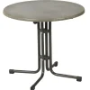 acamp Tisch Piazza Durchmesser 80 cm klappbar anthrazit/cemento