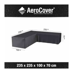 AeroCover Schutzhülle für L-förmige Lounge-Sets 235 x 235 x 100 x 70 cm anthrazit