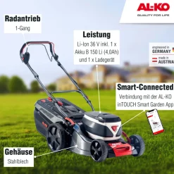 AL-KO Akku-Rasenmäher 46.2 36V Li SP-W Comfort inkl Akku und Ladegerät