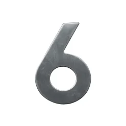 Alpertec Edelstahl-Hausnummer 6 satiniert