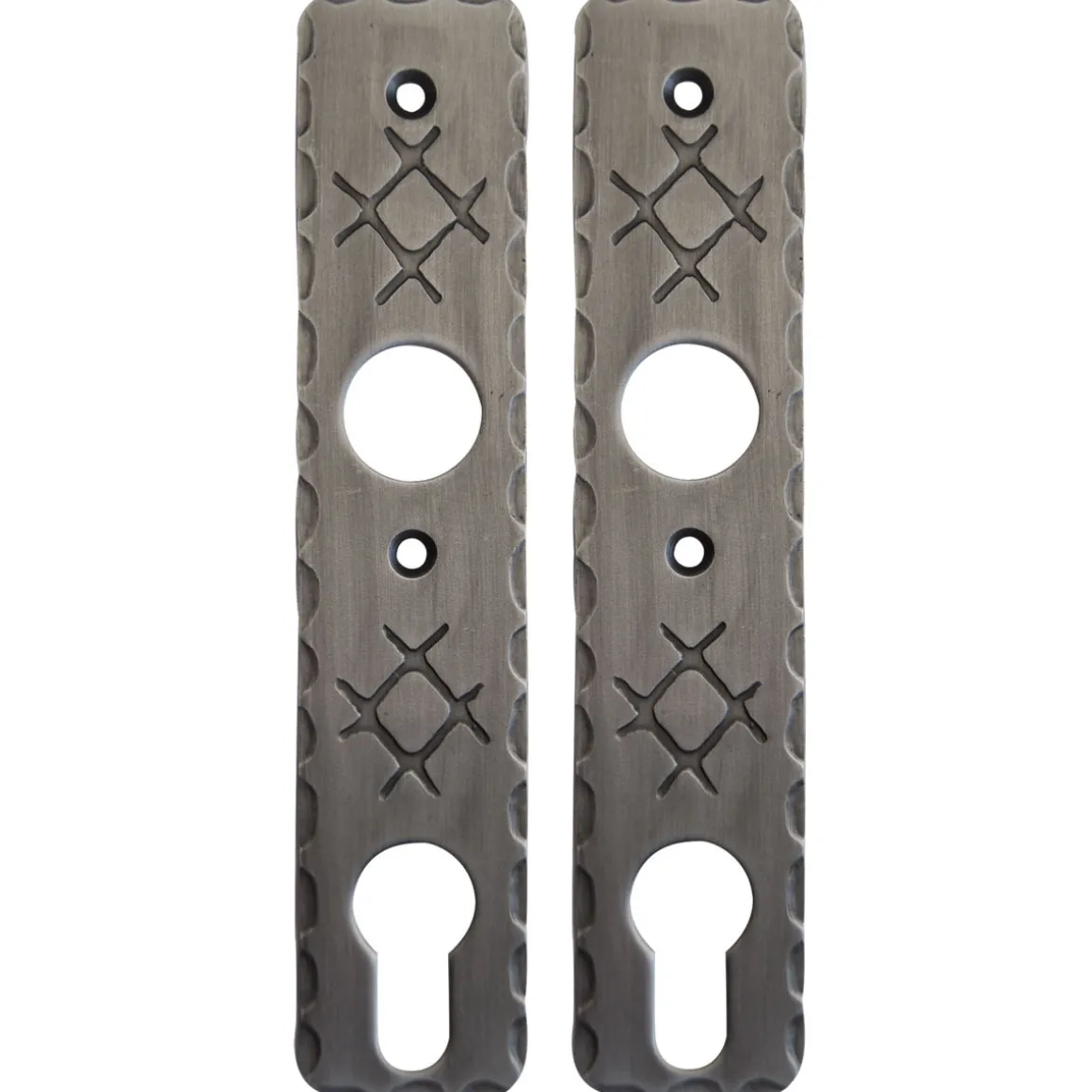 Alpertec Kurzschildpaar aus Schmiedeeisen verzinkt