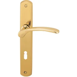 Alpertec Langschildgarnitur Amos-LS poliert