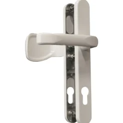 Alpertec Schmalrahmengarnitur Oval 8/92 mm Knopf/Dr weiß