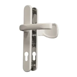 Alpertec Schmalrahmengarnitur Oval 8/92 mm Knopf/Dr weiß