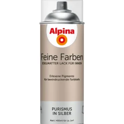 Alpina Buntlack Feine Farben Sprühlack Purismus in Silber 400ml