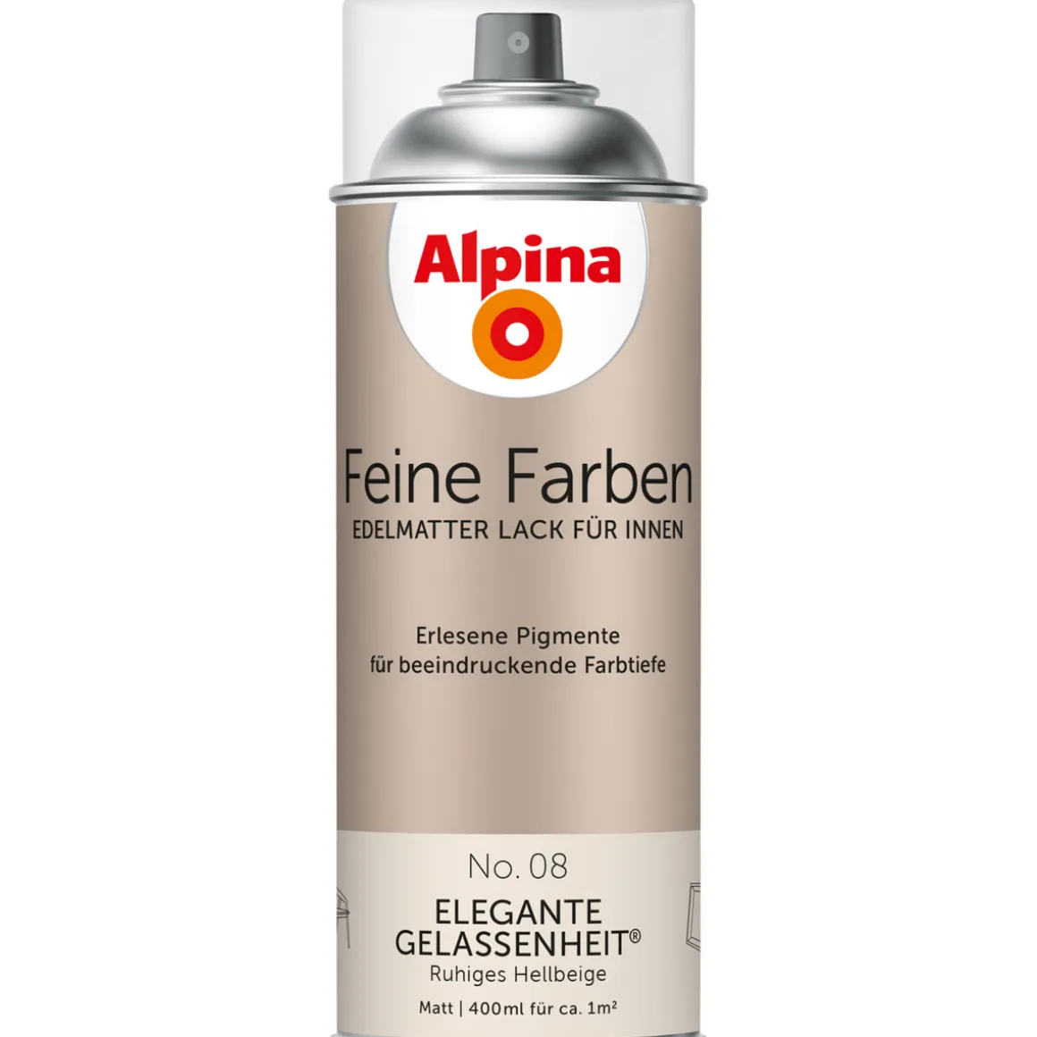Alpina Buntlack Feine Farben Sprühlack No 08 Elegante Gelassenheit edelmatt 400ml