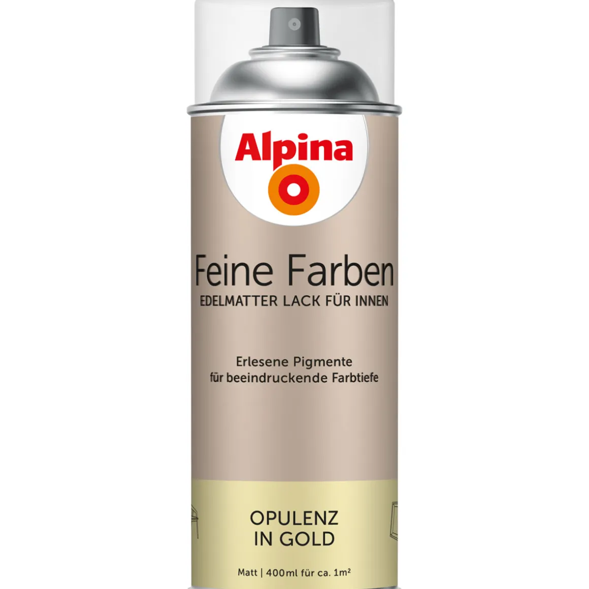 Alpina Buntlack Feine Farben Sprühlack Opulenz in Gold 400ml