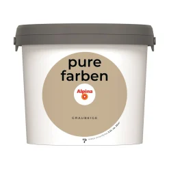 Alpina Innenfarbe pure farben 2,5 L Graubeige matt
