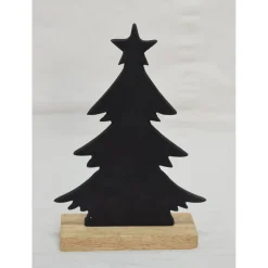 Aluminium Baum auf Sockel schwarz H21 cm