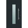 Aluminium Sicherheits-Haustür Como Exklusiv 75 mm anthrazit 100 x 210 cm Anschlag rechts inkl Griffset