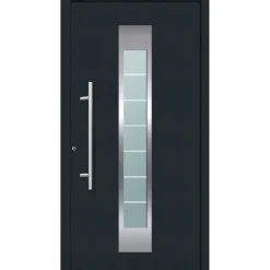 Aluminium Sicherheits-Haustür Florenz Superior 60 mm anthrazit 100 x 210 cm Anschlag links inkl Griffset