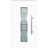 Aluminium Sicherheits-Haustür Trient Exklusiv 75 mm weiß 110 x 210 cm Anschlag rechts inkl Griffset