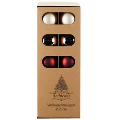 Ambientis Glaskugeln 6 cm altrosa Mix