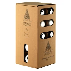 Ambientis Glaskugeln 6 cm silber weiß Mix