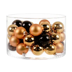 Ambientis Glaskugeln 6 cm schwarz gold Mix