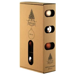 Ambientis Glaskugeln 8 cm braun/ champagner Mix
