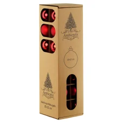 Ambientis Glaskugeln 4,5 cm rubinrot Mix