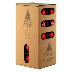 Ambientis Glaskugeln 6 cm rubinrot Mix