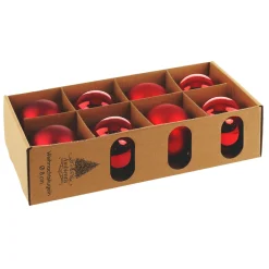 Ambientis Glaskugeln 8 cm rubinrot Mix