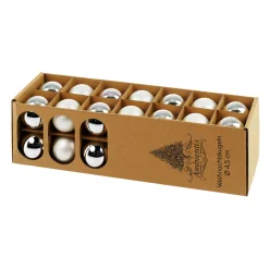 Ambientis Glaskugeln 4,5 cm silber weiß Mix