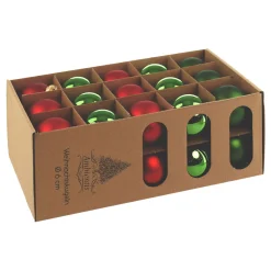 Ambientis Glaskugeln 6 cm rot grün Mix