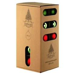 Ambientis Glaskugeln 6 cm rot grün Mix