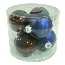 Ambientis Glaskugeln 8 cm braun-blau-Mix Mix 6 Stk.