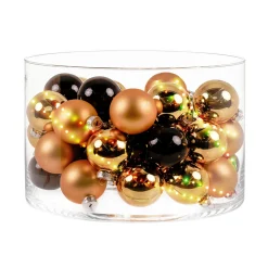Ambientis Glaskugeln 4,5 cm schwarz gold Mix