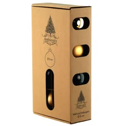 Ambientis Glaskugeln 8 cm schwarz gold Mix