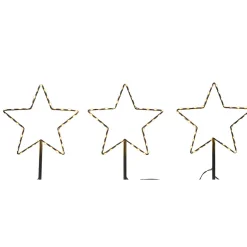 Ambientis LED-Gartenstecker Stern 3er Set