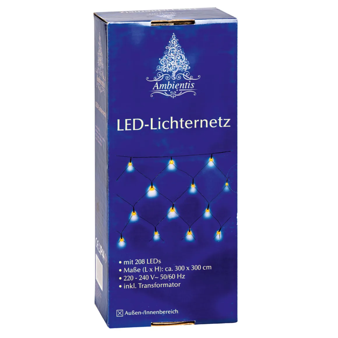 Ambientis LED-Lichternetz 300 x 300 cm 200 warmweiße LEDs