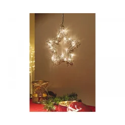Ambientis Perlen-Lichterstern mit 20 warmweißen LEDs batteriebetrieben