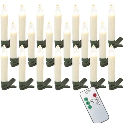 Ambientis Weihnachtsbaumkerzen-Set kabellos 20er Timer Dimmfunktion