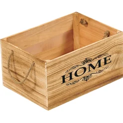 Anton Kesper Aufbewahrungsbox mit Schriftzug 35 x 18 x 25 cm braun