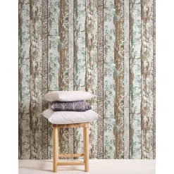 AS Creation Vliestapete neue Bude 2.0 Holz mit Blumen 10,05 x 0,53 m