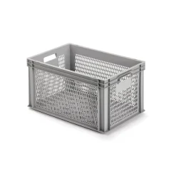 Aufbewahrungsbox vergittert 60 x 40 x 32 cm grau