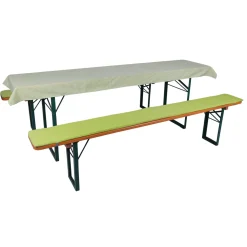 Auflagenset 3-teilig 220 x 25 x 2 cm grün für Festzeltgarnitur 50er Tisch