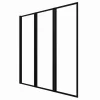 Aurlane Badewannenfaltwand Triple schwarz 125 143 cm