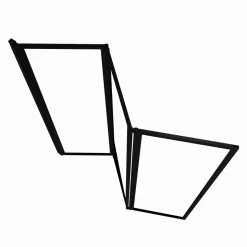 Aurlane Badewannenfaltwand Triple schwarz 125 143 cm