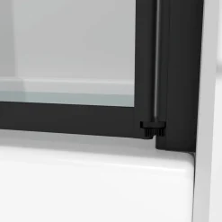 Aurlane Badewannenfaltwand Triple schwarz 125 143 cm