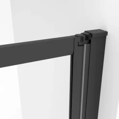 Aurlane Badewannenfaltwand Triple schwarz 125 143 cm