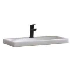 BADMOBIL Keramikwaschtisch CRAFT 64 x 5 x 37 cm ohne Überlauf weiß