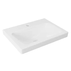 BADMOBIL Keramikwaschtisch CRAFT 49 x 5 x 37 cm ohne Überlauf weiß