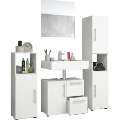 Badset Flandu mit Spiegel weiß