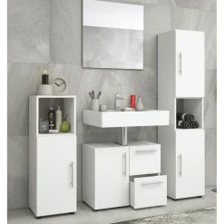 Badset Flandu mit Spiegel weiß