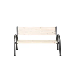 Bank „Park“ 3-Sitzer, 77x150x84 cm, anthrazit, Flächen aus Kiefernholz