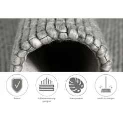 Barbara Becker Teppich BB Brave grau 140 x 200 cm